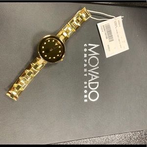 NWT Gold  Mirrored Movado Diamond Watch